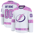 Lashops Custom TB.Lightning White 2024 Hockey Fights Cancer Practice Jerseys