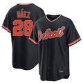 Lashops D.Tigers #28 Javier B¨¢ez Player Navy Home Game Stitched Jerseys