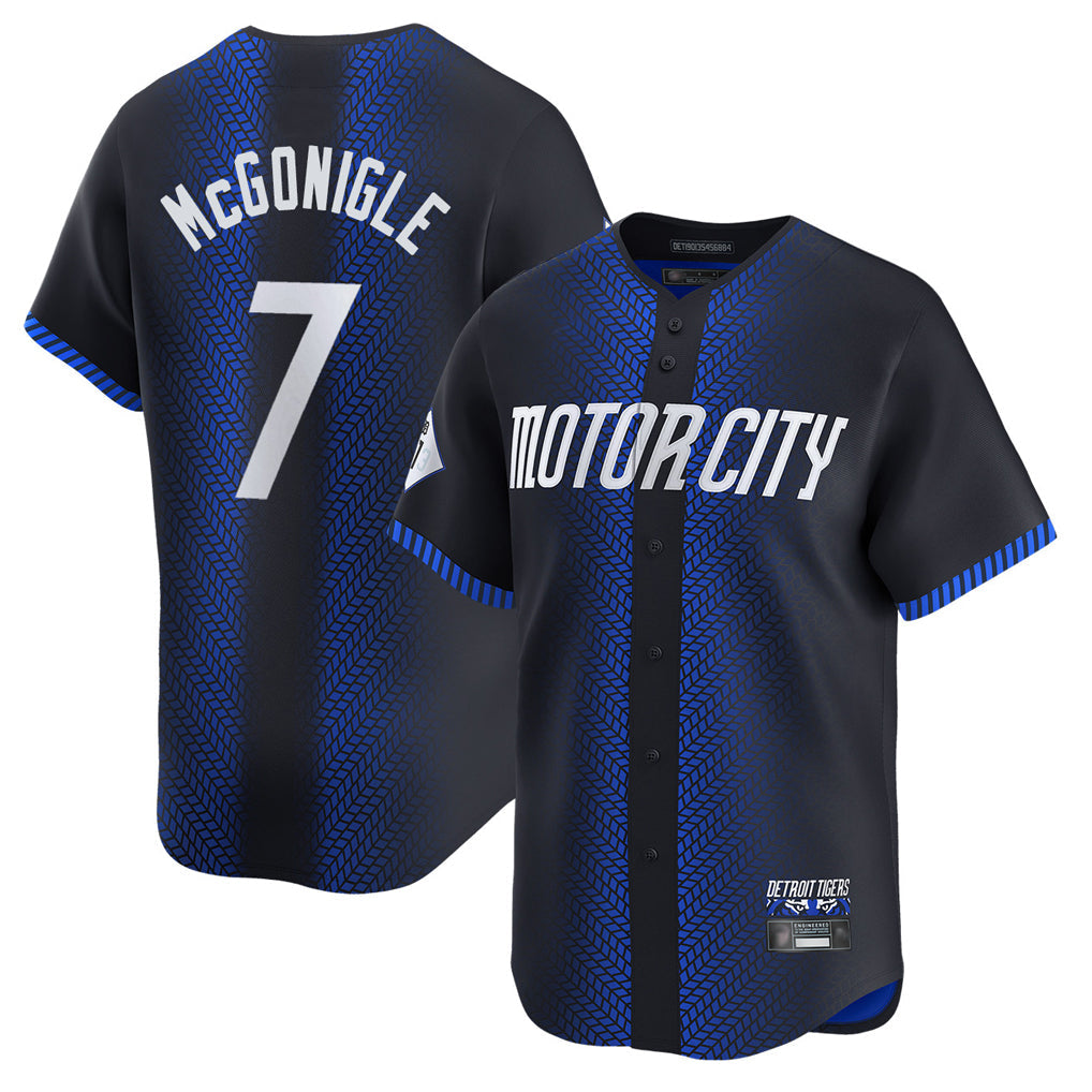 Lashops D.Tigers #7 Kevin McGonigle Player Navy City Connect Home Limited Stitched Jerseys