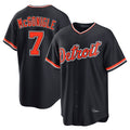 Lashops D.Tigers #7 Kevin McGonigle Player Navy Home Game Stitched Jerseys