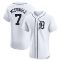 Lashops D.Tigers #7 Kevin McGonigle Player White Limited Elite Home Stitched Jerseys