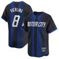 Lashops D.Tigers #8 Matt Vierling Player Navy City Connect Home Limited Stitched Jerseys