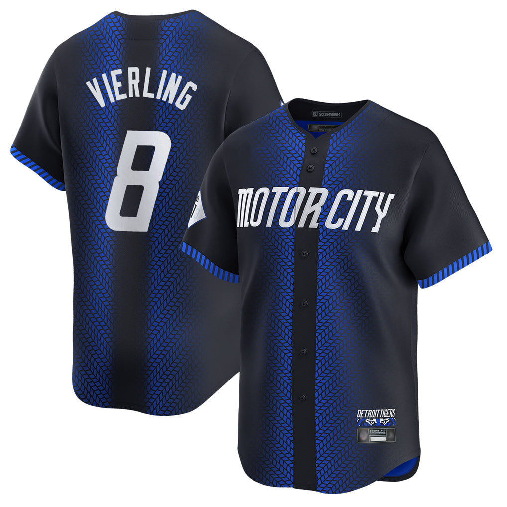 Lashops D.Tigers #8 Matt Vierling Player Navy City Connect Home Limited Stitched Jerseys