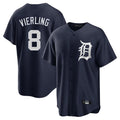 Lashops D.Tigers #8 Matt Vierling Player Navy Game Home Stitched Jerseys