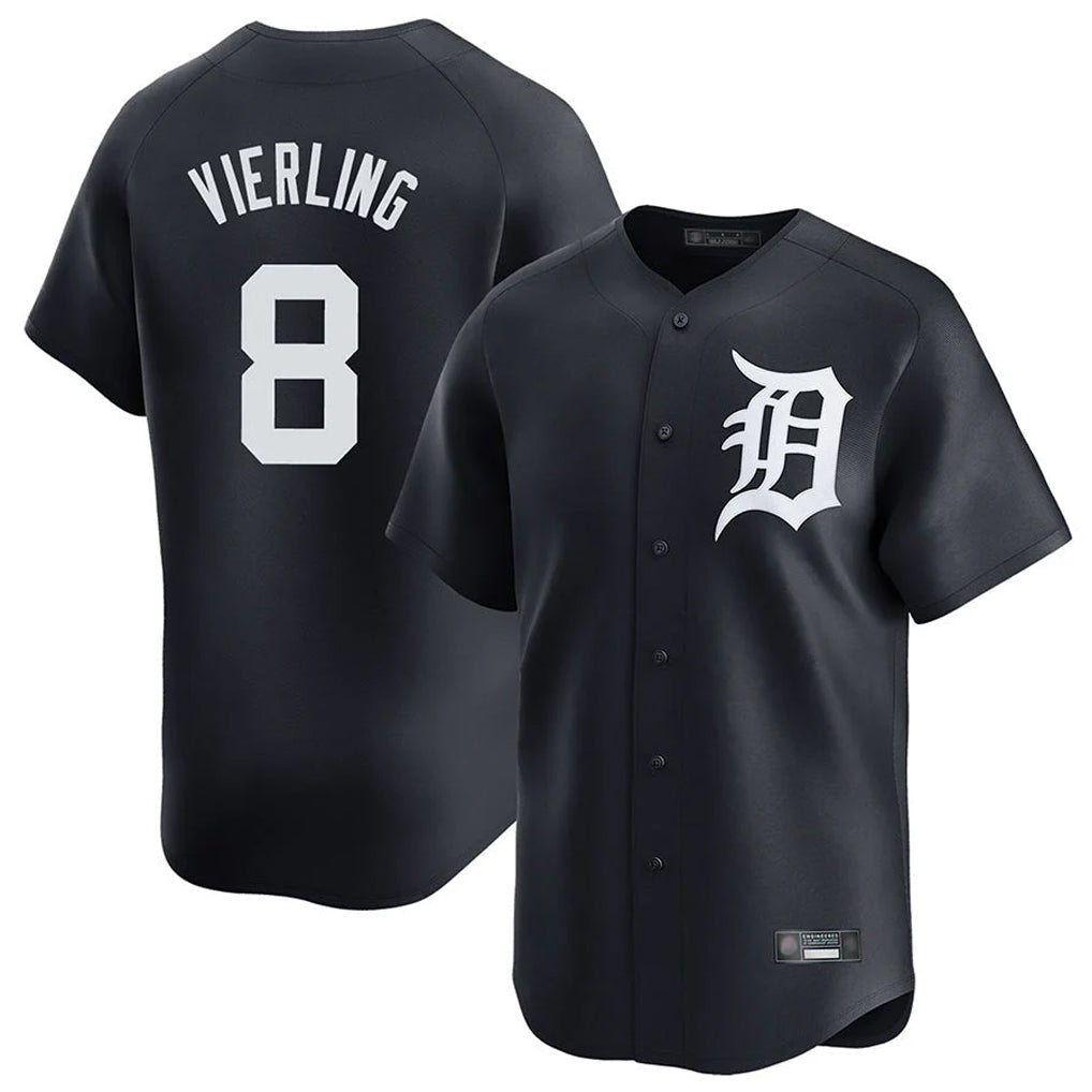 Lashops D.Tigers #8 Matt Vierling Player Navy Home Limited Game Stitched Jerseys