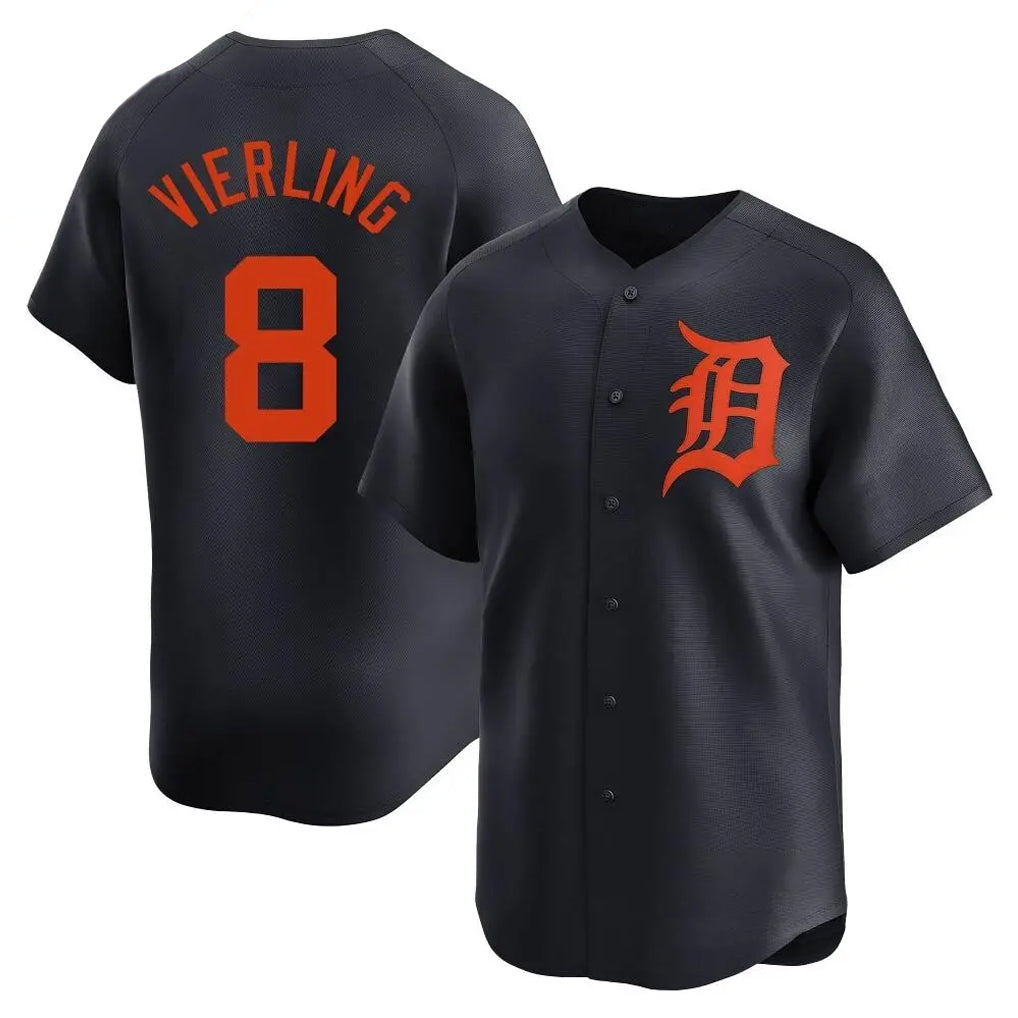 Lashops D.Tigers #8 Matt Vierling Player Navy Home Limited Stitched Jerseys