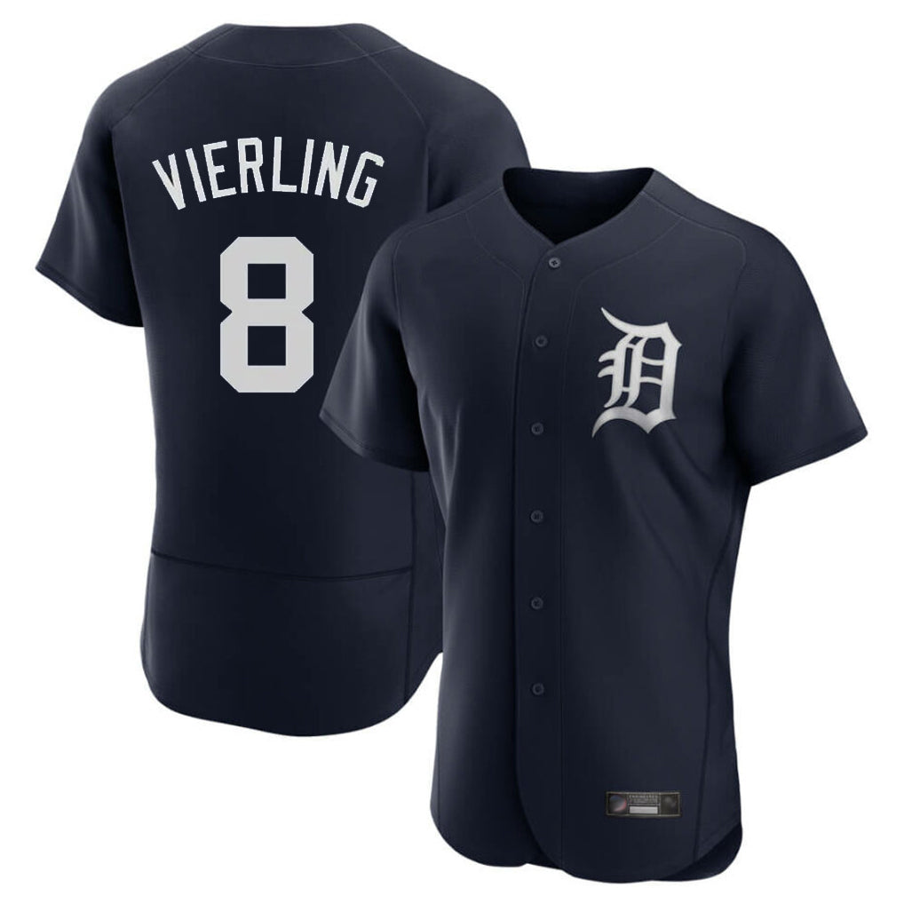 Lashops D.Tigers #8 Matt Vierling Player Navy Limited Elite Home Stitched Jerseys
