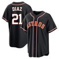 Lashops H.Astros #21 Yainer Diaz Player Black Fashion Out Home Game Stitched Jerseys