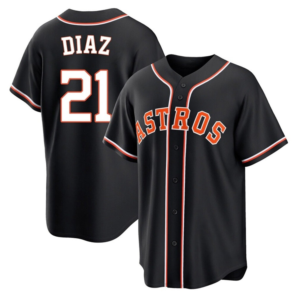 Lashops H.Astros #21 Yainer Diaz Player Black Fashion Out Home Game Stitched Jerseys