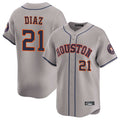 Lashops H.Astros #21 Yainer Diaz Player Gray Home Limited Stitched Jerseys