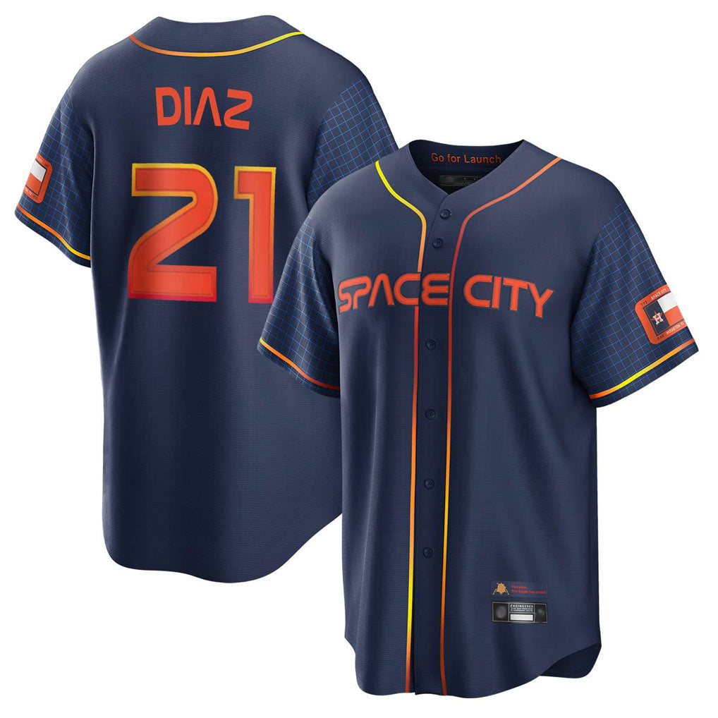 Lashops H.Astros #21 Yainer Diaz Player Navy City Connect Home Game Stitched Jerseys