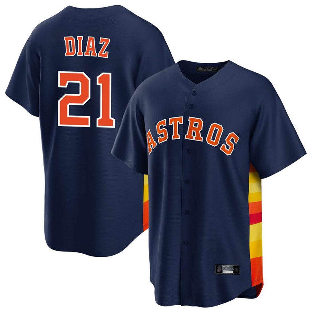 Lashops H.Astros #21 Yainer Diaz Player Navy Home Game Stitched Jerseys