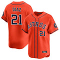 Lashops H.Astros #21 Yainer Diaz Player Orange Home Limited Stitched Jerseys
