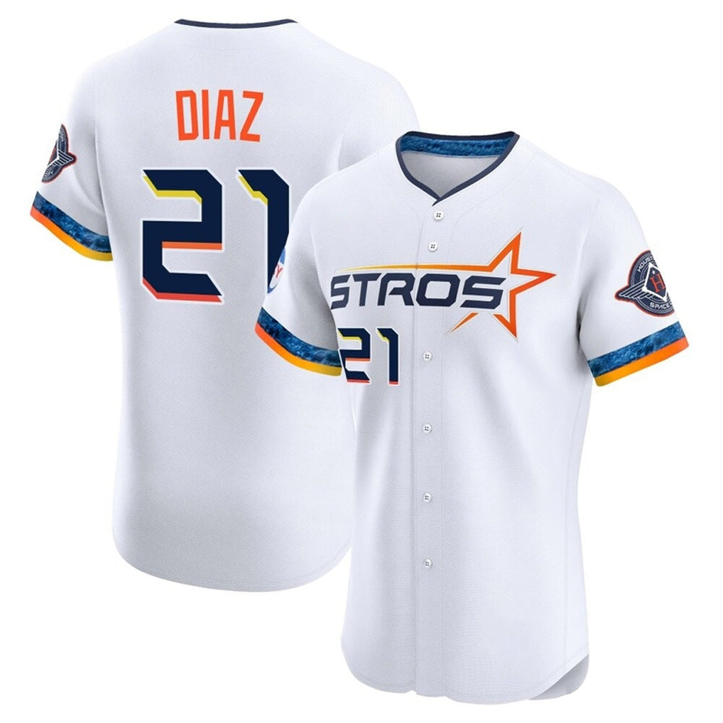 Lashops H.Astros #21 Yainer Diaz Player White City Connect Limited Elite Home Stitched Jerseys