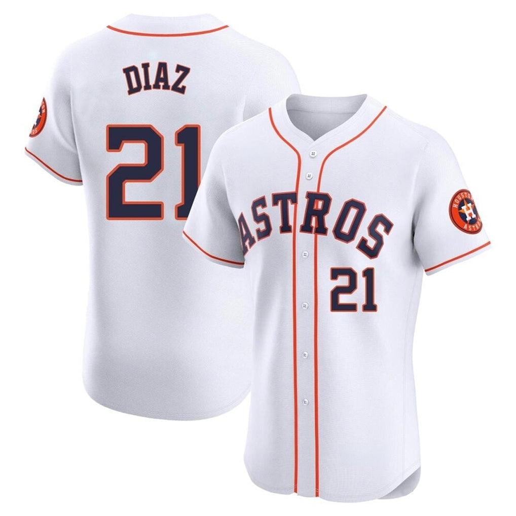 Lashops H.Astros #21 Yainer Diaz Player White Limited Elite Home Stitched Jerseys
