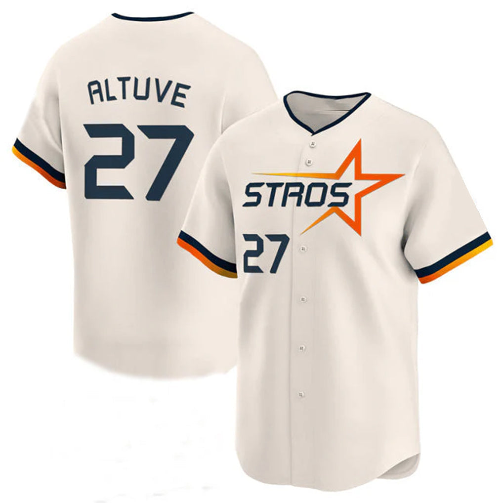 Lashops H.Astros #27 Jose Altuve Player Cream City Connect Limited Home Stitched Jerseys
