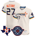 Lashops H.Astros #27 Jose Altuve Player Cream City Connect Texas Patch Vapor Premier Limited Elite Home Stitched Jerseys