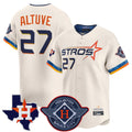 Lashops H.Astros #27 Jose Altuve Player Cream City Connect Texas Patch Vapor Premier Limited Home Stitched Jerseys