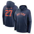 Lashops H.Astros #27 Jose Altuve Player Navy Club Fleece Pullover Hoodie Stitched Jerseys