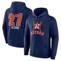 Lashops H.Astros #27 Jose Altuve Player Navy Pullover Hoodie Stitched Jerseys
