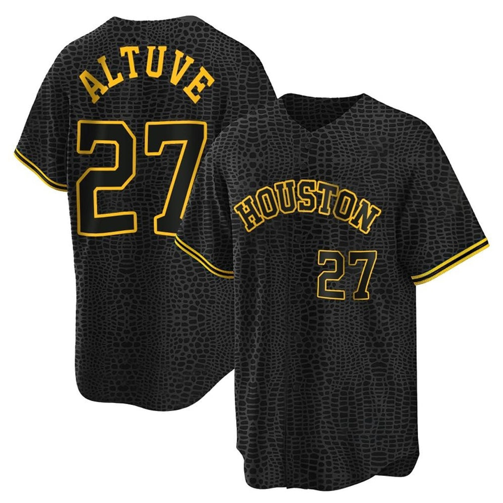 Lashops H.Astros #27 Jose Altuve Player Snake Skin City Home Game Stitched Jerseys