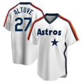 Lashops H.Astros #27 Jose Altuve Player White Cooperstown Collection T-shirt Stitched Jerseys