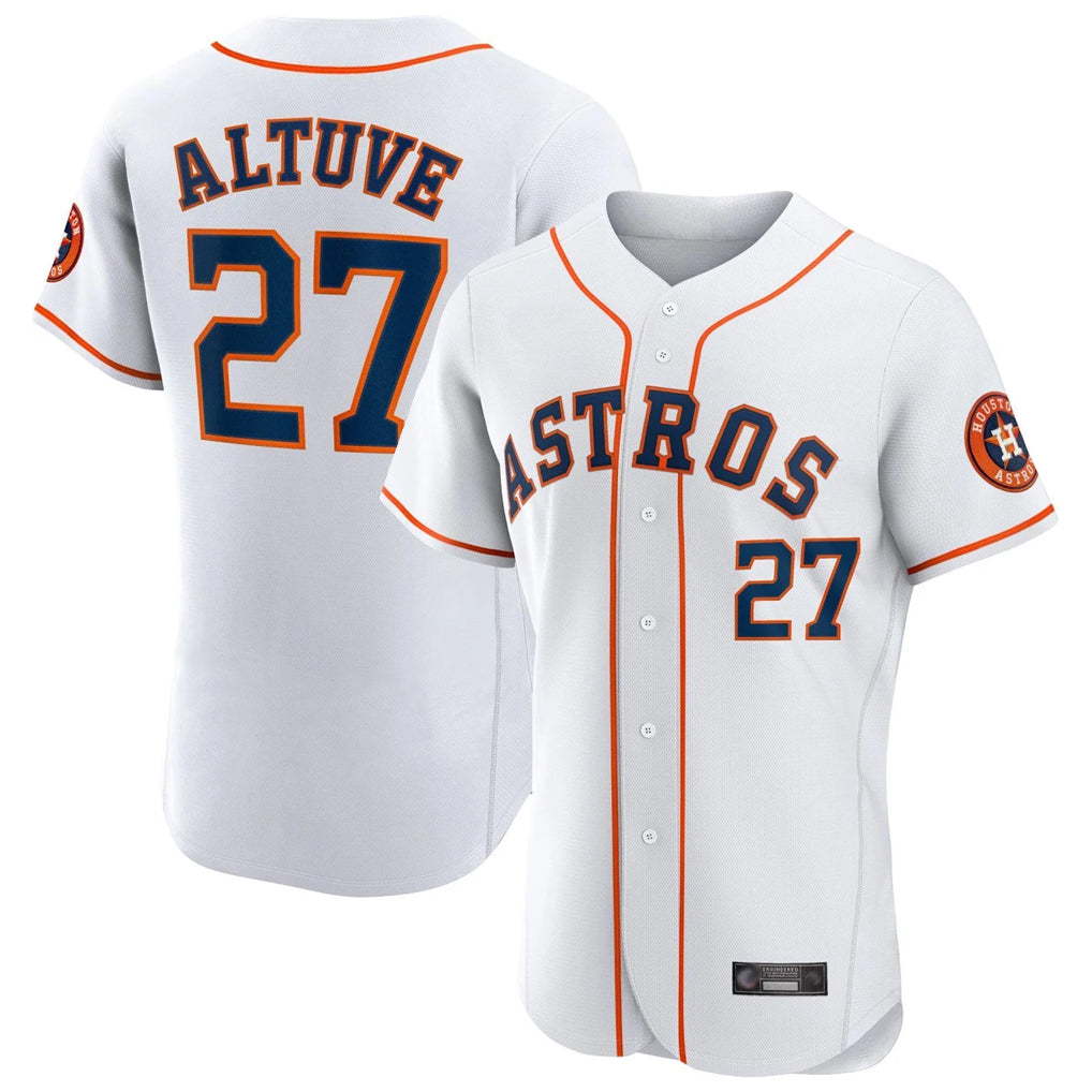 Lashops H.Astros #27 Jose Altuve Player White Limited Elite Home Stitched Jerseys