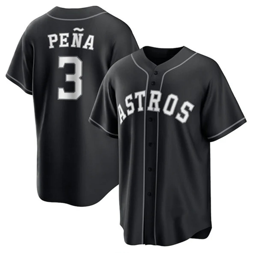 Lashops H.Astros #3 Jeremy Pe?a Player Black Home Game Stitched Jerseys