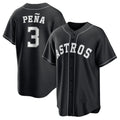 Lashops H.Astros #3 Jeremy Pe?a Player Black Home Game Stitched Jerseys