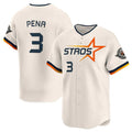 Lashops H.Astros #3 Jeremy Pe?a Player Cream Limited Home Stitched Jerseys