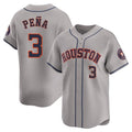 Lashops H.Astros #3 Jeremy Pe?a Player Gray Home Limited Stitched Jerseys