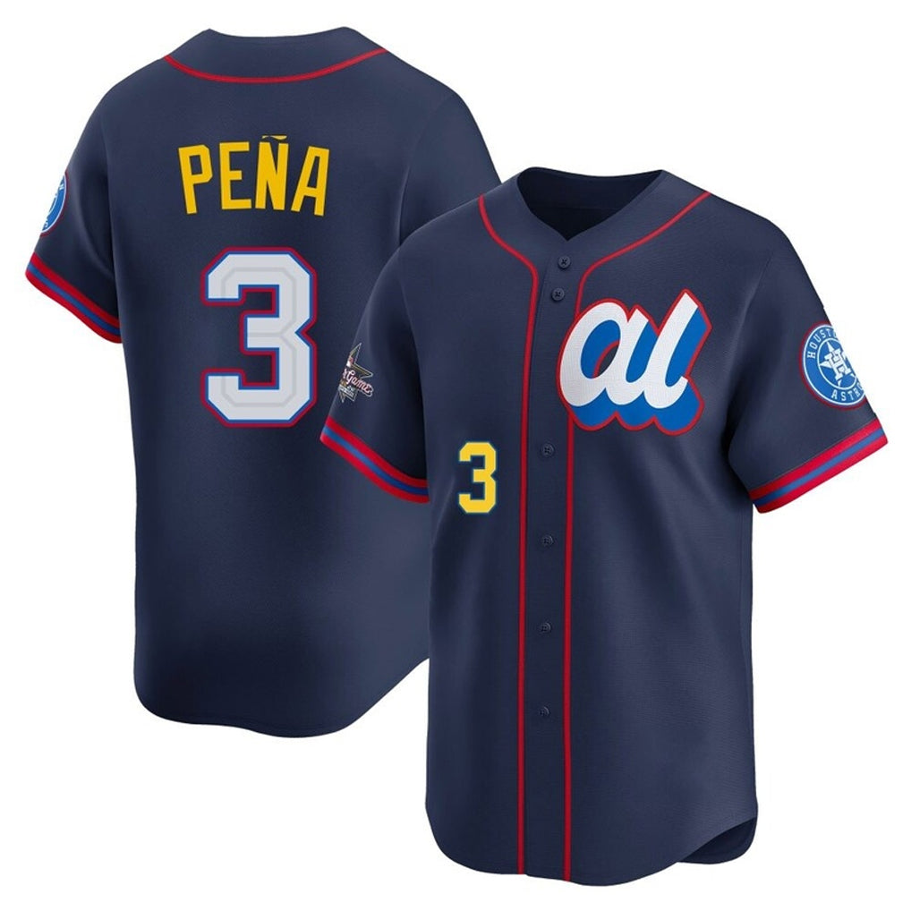 Lashops H.Astros #3 Jeremy Pe?a Player Navy American League All-Star Game Limited Stitched Jerseys