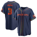 Lashops H.Astros #3 Jeremy Pe?a Player Navy City Connect Home Game Stitched Jerseys