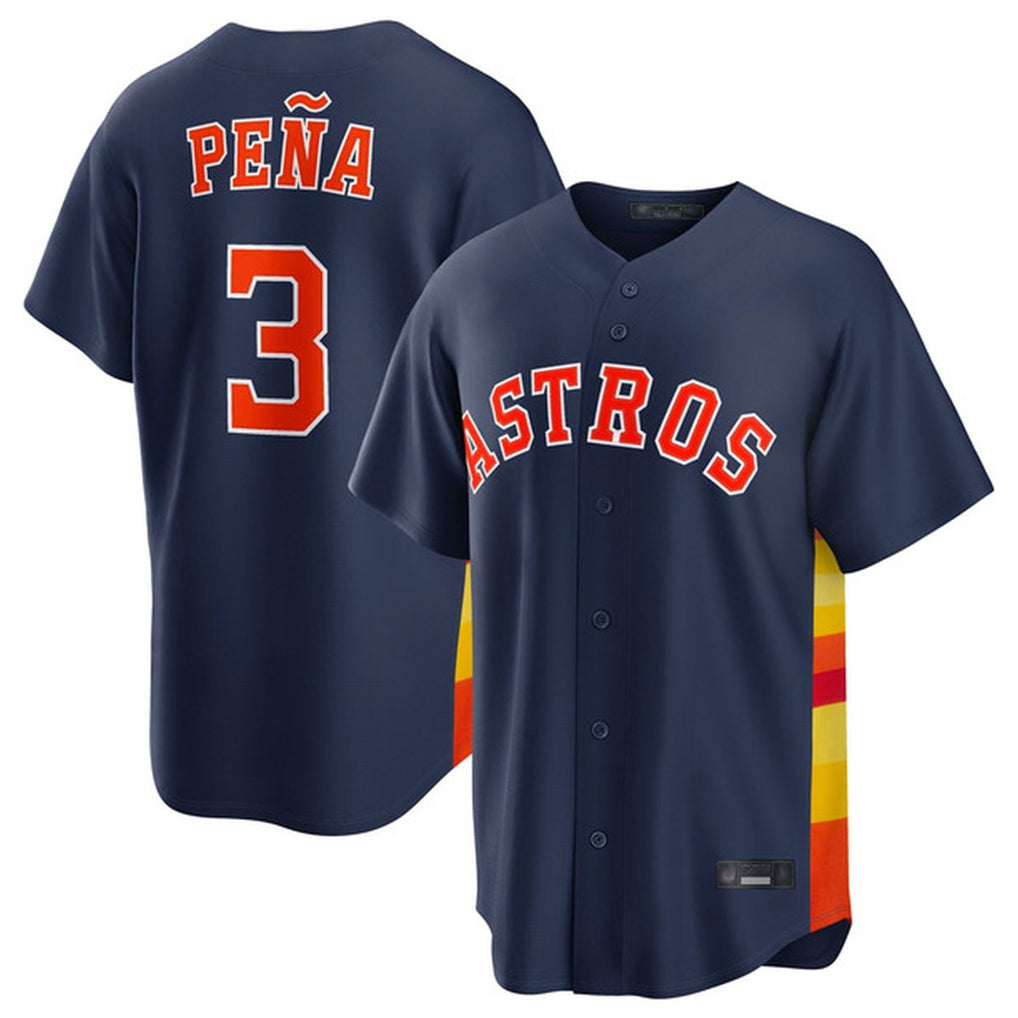 Lashops H.Astros #3 Jeremy Pe?a Player Navy Home Game Stitched Jerseys