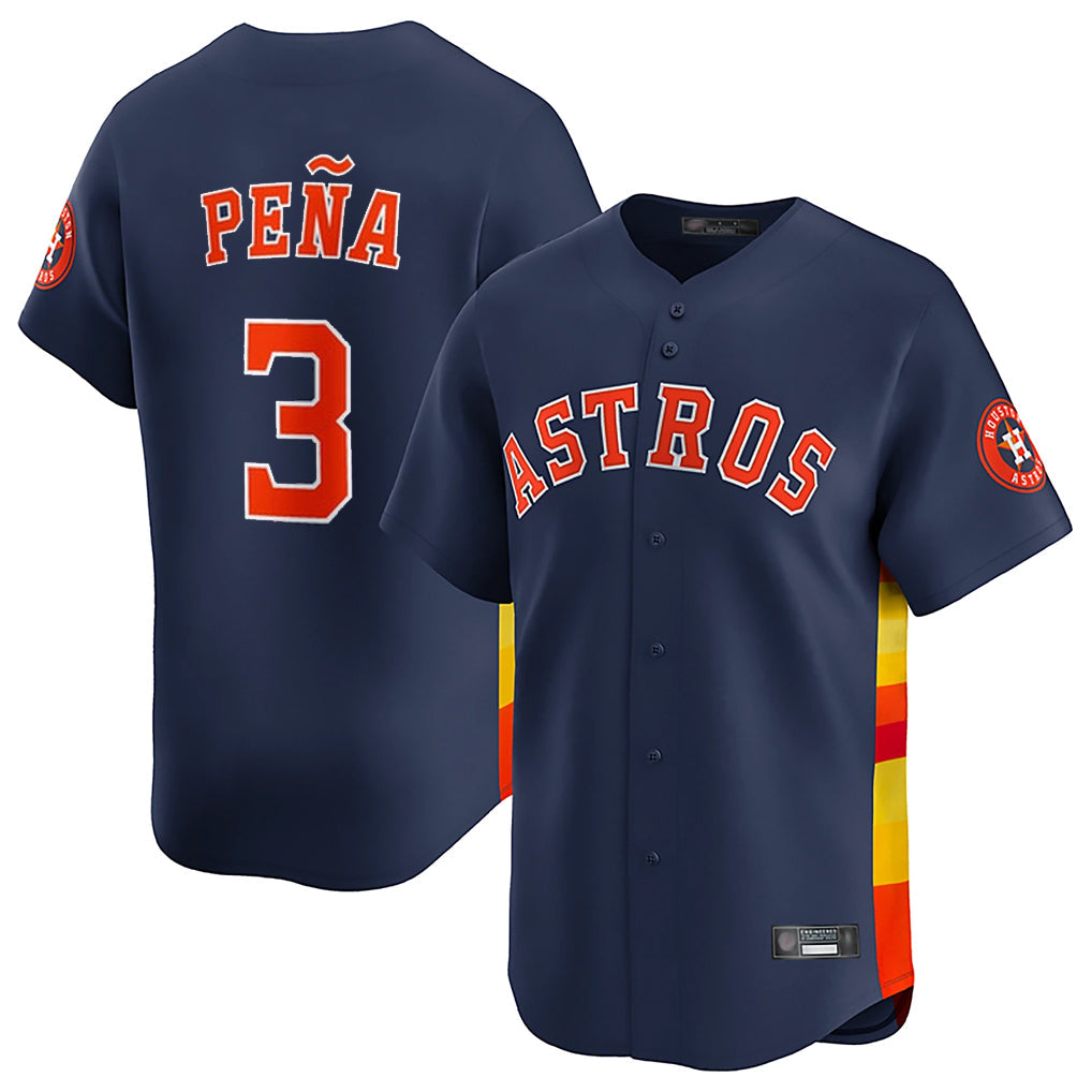 Lashops H.Astros #3 Jeremy Pe?a Player Navy Home Limited Stitched Jerseys