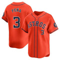 Lashops H.Astros #3 Jeremy Pe?a Player Orange Home Limited Stitched Jerseys