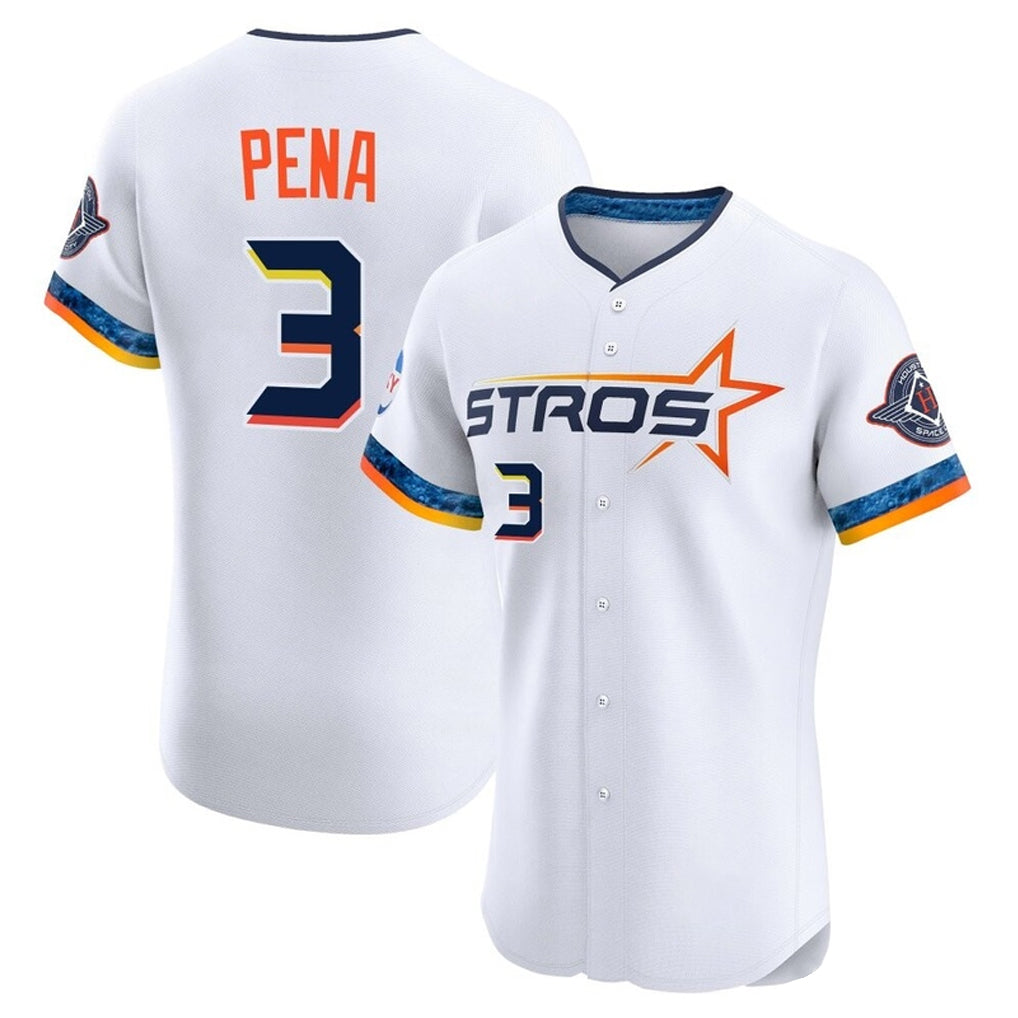 Lashops H.Astros #3 Jeremy Pe?a Player White City Connect Limited Elite Home Stitched Jerseys