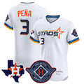 Lashops H.Astros #3 Jeremy Pe?a Player White City Connect Texas Patch Vapor Premier Limited Elite Home Stitched Jerseys