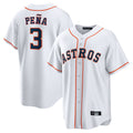 Lashops H.Astros #3 Jeremy Pe?a Player White Home Game Stitched Jerseys