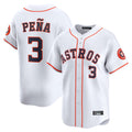 Lashops H.Astros #3 Jeremy Pe?a Player White Home Limited Stitched Jerseys