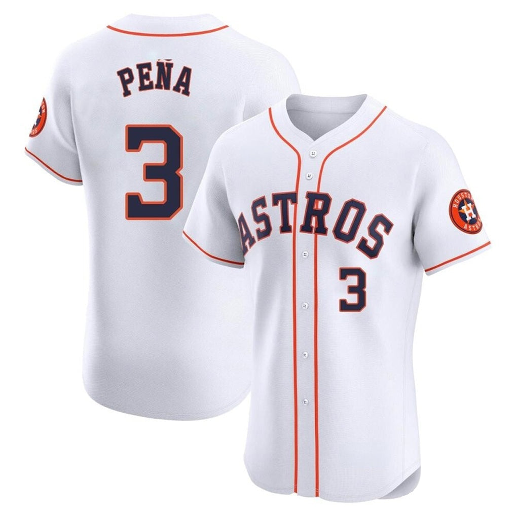 Lashops H.Astros #3 Jeremy Pe?a Player White Limited Elite Home Stitched Jerseys