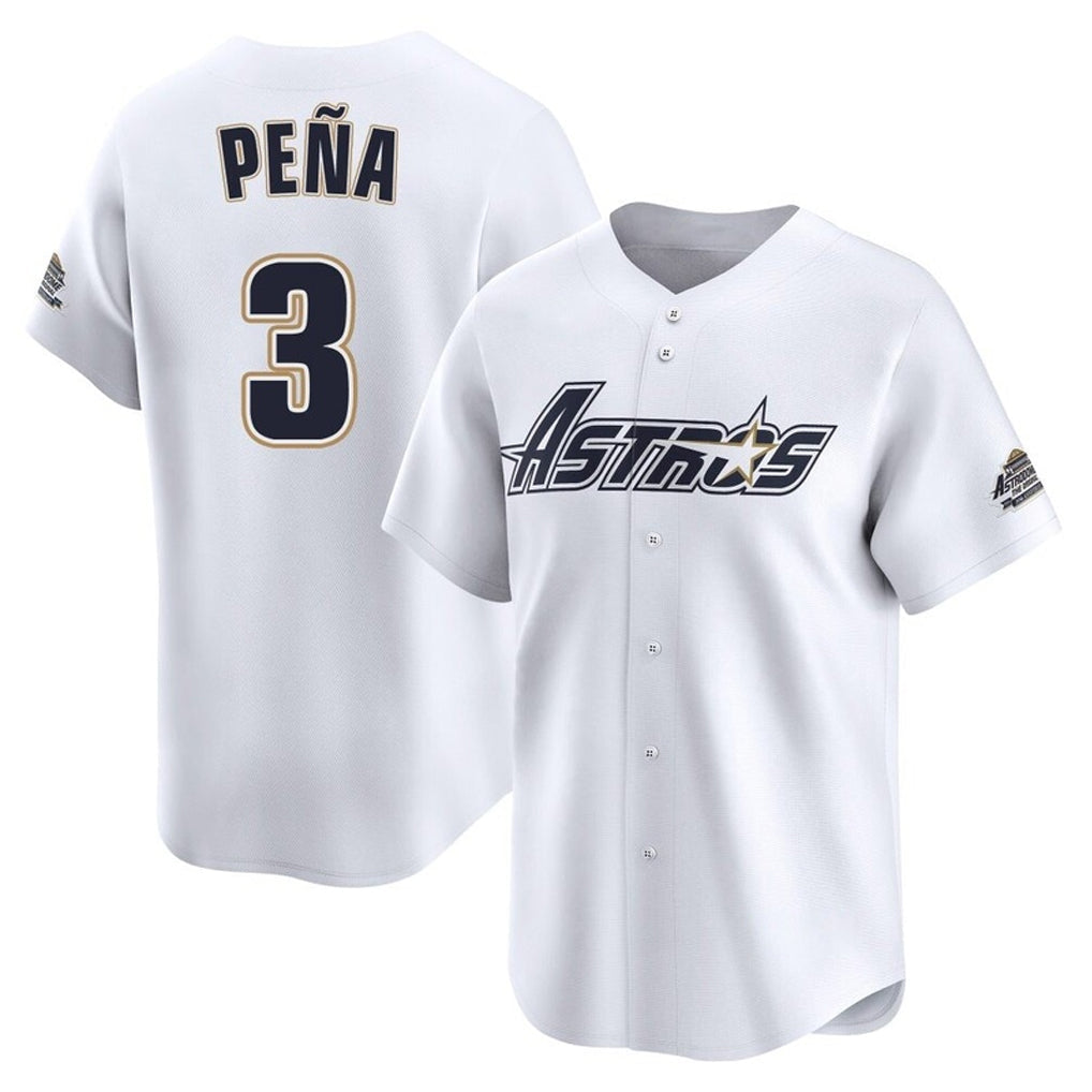 Lashops H.Astros #3 Jeremy Pe?a Player White Throwback Cooperstown Collection Limited Stitched Jerseys