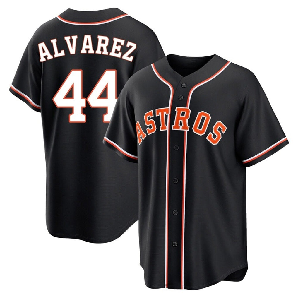 Lashops H.Astros #44 Yordan Alvarez Player Black Fashion Out Home Game Stitched Jerseys