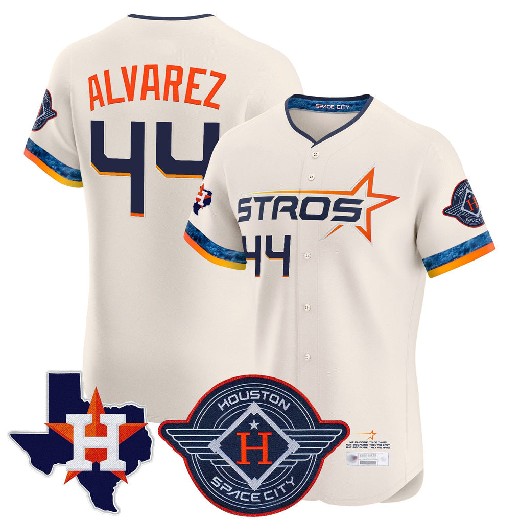 Lashops H.Astros #44 Yordan Alvarez Player Cream City Connect Texas Patch Vapor Premier Limited Elite Home Stitched Jerseys