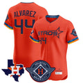 Lashops H.Astros #44 Yordan Alvarez Player Orange City Connect Texas Patch Vapor Premier Limited Elite Home Stitched Jerseys