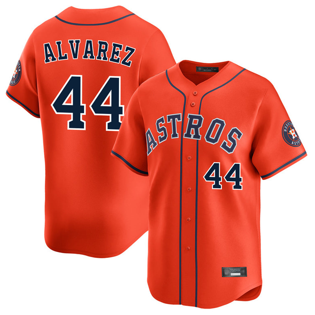 Lashops H.Astros #44 Yordan Alvarez Player Orange Home Limited Stitched Jerseys