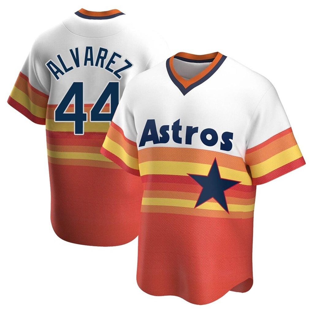 Lashops H.Astros #44 Yordan Alvarez Player Rainbow Cooperstown Collection T-shirt Stitched Jerseys