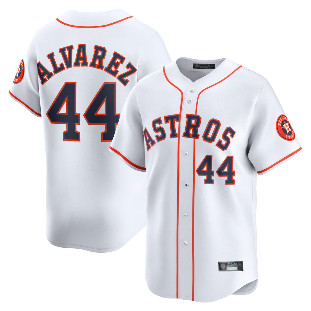 Lashops H.Astros #44 Yordan Alvarez Player White Home Limited Stitched Jerseys
