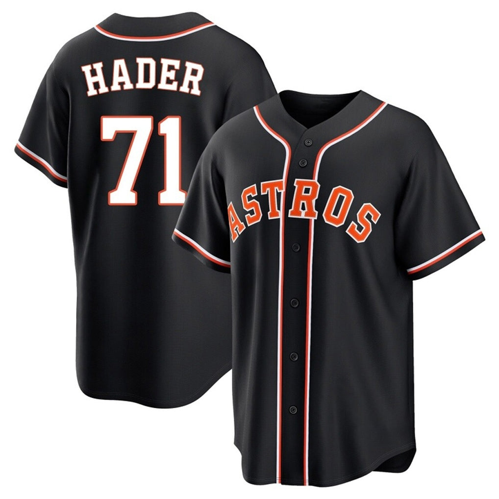 Lashops H.Astros #71 Josh Hader Player Black Fashion Out Home Game Stitched Jerseys