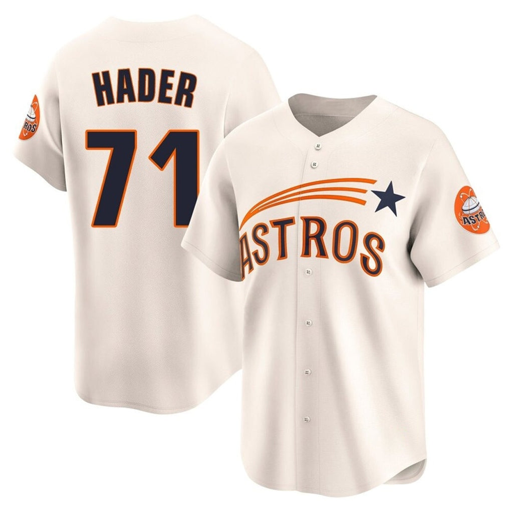 Lashops H.Astros #71 Josh Hader Player Cream Throwback Cooperstown Collection Limited Stitched Jerseys